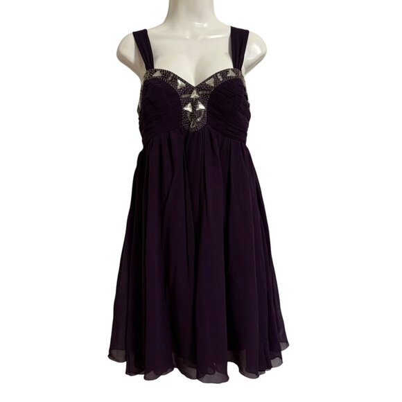 Lipsy London Purple Dress SZ 12 Party HOCO Cocktail - Picture 1 of 7